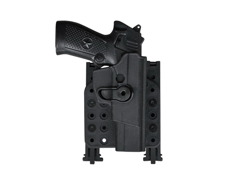 L9028 92 single deft pull chest holster hanging